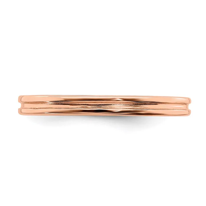 Stackable Expressions Rings Sterling Silver Stackable Expressions Pinkplated Grooved Ring QSK228 Stackable Expressions Rings Sterling Silver Stackable Expressions Pinkplated Grooved Ring QSK228