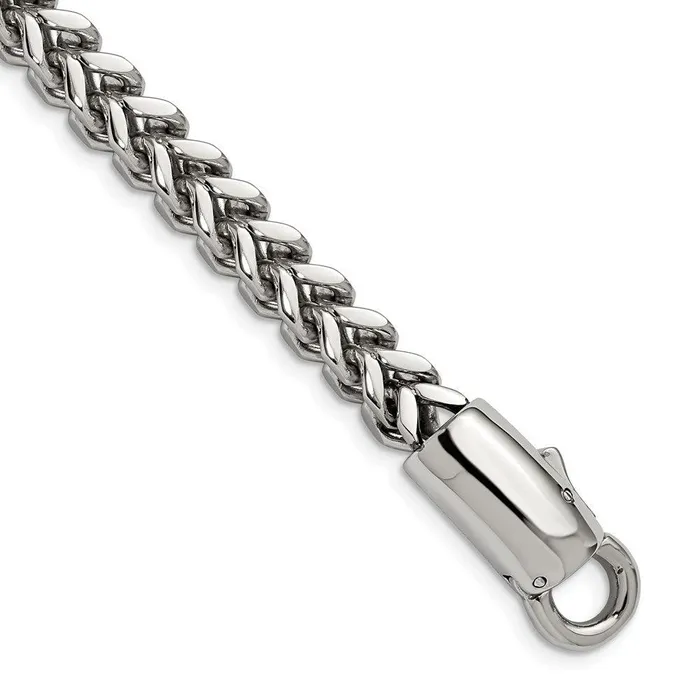 Stainless Steel Antiqued and Polished Franco Link 85in Bracelet Chisel Bracelets Stainless Steel Antiqued and Polished Franco Link 85in Bracelet Chisel Bracelets