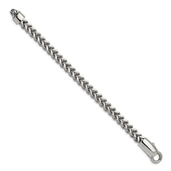 Stainless Steel Antiqued and Polished Franco Link 85in Bracelet Chisel Bracelets Stainless Steel Antiqued and Polished Franco Link 85in Bracelet Chisel Bracelets