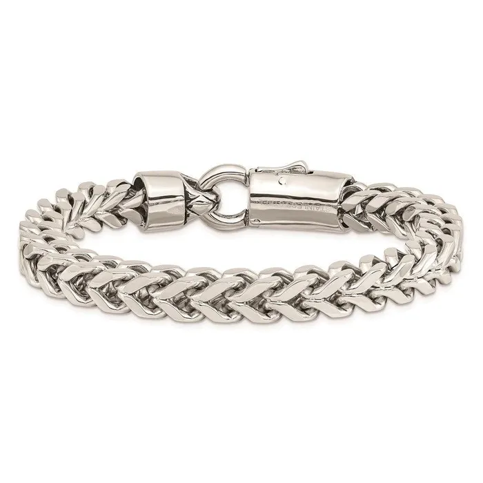 Stainless Steel Antiqued and Polished Franco Link 85in Bracelet Chisel Bracelets Stainless Steel Antiqued and Polished Franco Link 85in Bracelet Chisel Bracelets