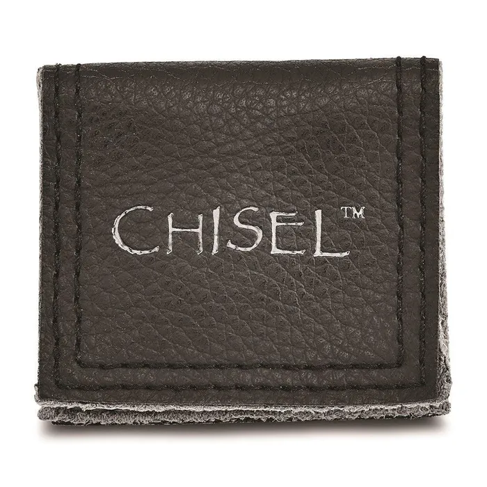 Stainless Steel Brushed and Polished wCZ Ring Chisel Rings Stainless Steel Brushed and Polished wCZ Ring Chisel Rings