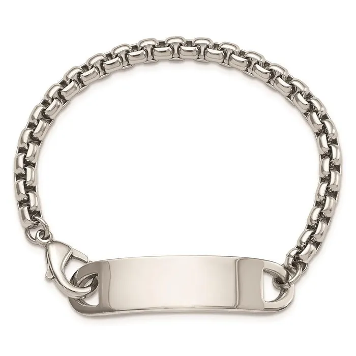 Stainless Steel Polished 875in ID Bracelet Chisel Bracelets Stainless Steel Polished 875in ID Bracelet Chisel Bracelets