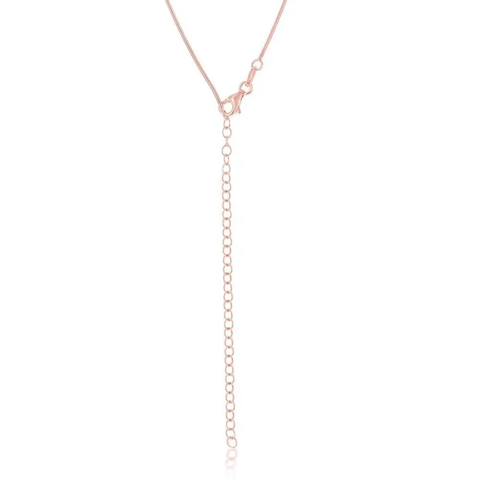 Sterling Silver Rose Gold Plated 1mm Snake Chain Classic Necklaces