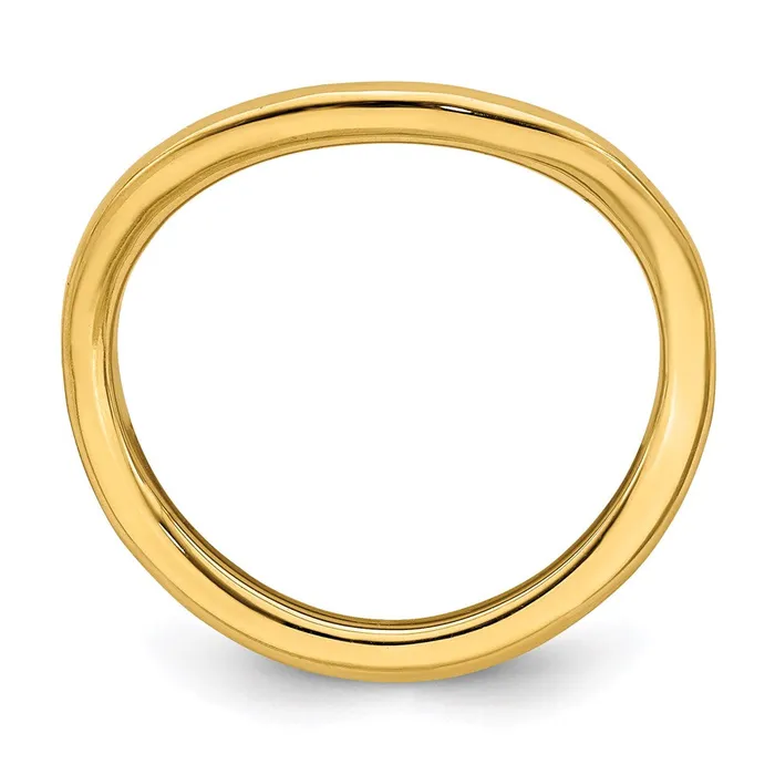Sterling Silver Stackable Expressions Polished Goldplate Wave Ring QSK713 Stackable Expressions Rings Sterling Silver Stackable Expressions Polished Goldplate Wave Ring QSK713 Stackable Expressions Rings