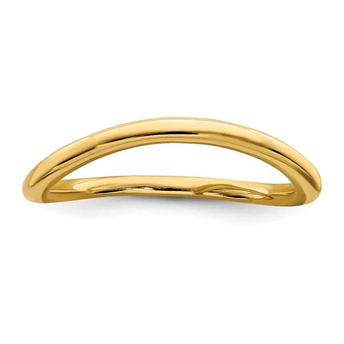 Sterling Silver Stackable Expressions Polished Goldplate Wave Ring QSK713 Stackable Expressions Rings Sterling Silver Stackable Expressions Polished Goldplate Wave Ring QSK713 Stackable Expressions Rings