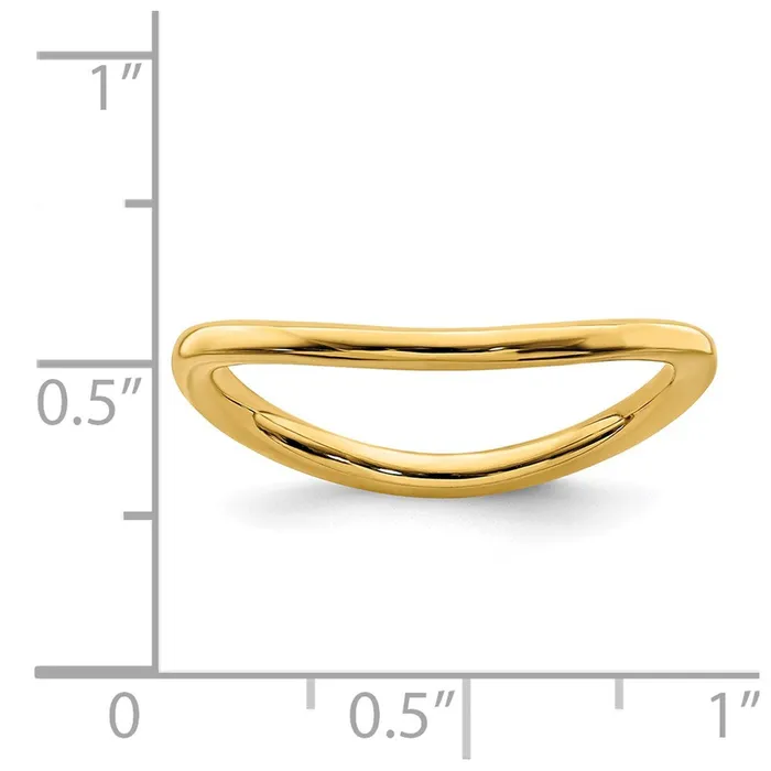 Sterling Silver Stackable Expressions Polished Goldplate Wave Ring QSK713 Stackable Expressions Rings Sterling Silver Stackable Expressions Polished Goldplate Wave Ring QSK713 Stackable Expressions Rings