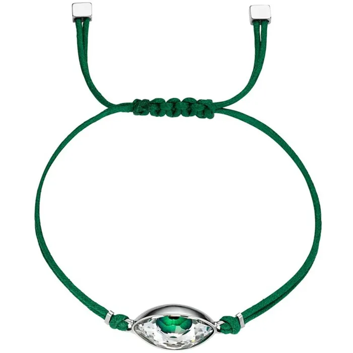 Swarovski Womens Bracelet Power Green Evil Eye Adjustable Cord 5551805 Swarovski Bracelets