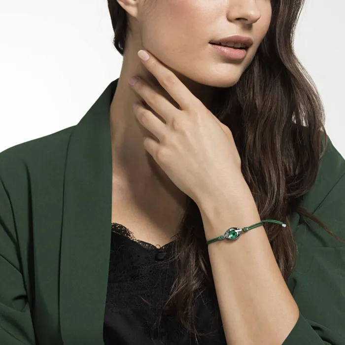 Swarovski Womens Bracelet Power Green Evil Eye Adjustable Cord 5551805 Swarovski Bracelets