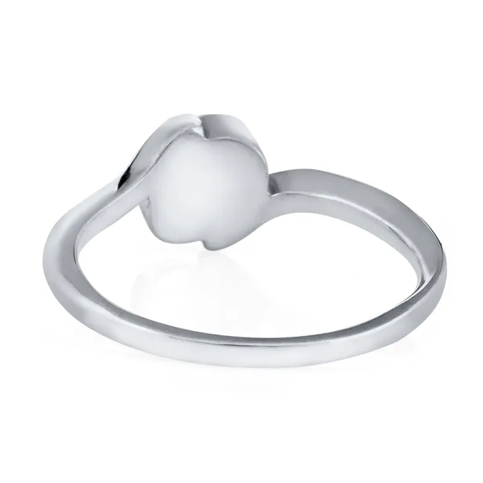 Tilted Oval Cremation Ring in 14K White Gold closebymejewelry Rings