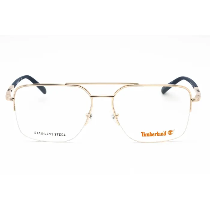 Timberland Mens Eyeglasses Pale Gold Pilot Metal Half Rim Frame TB1772 032 Timberland Earrings