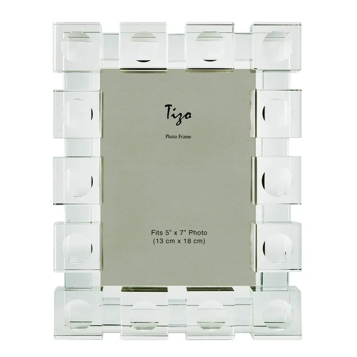 Tizo Design Tizo Design Crystal Glass Cube 5x7 Picture Frame Necklaces