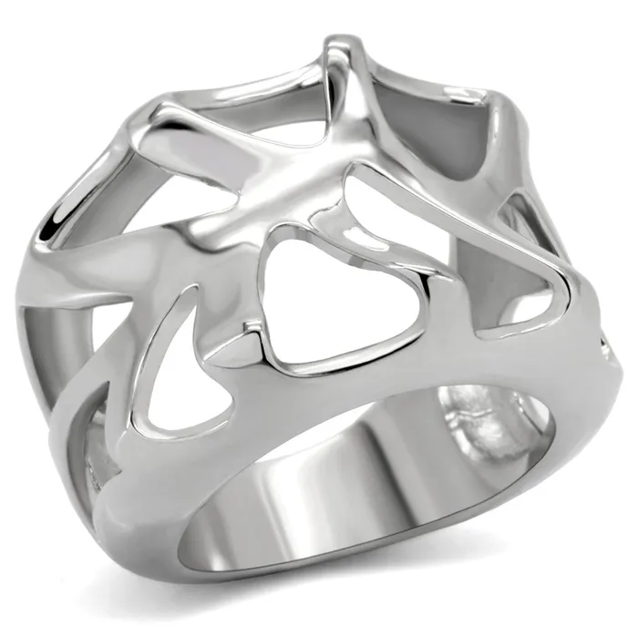 TK146 High polished no plating Stainless Steel Ring with No Stone Alamode Rings