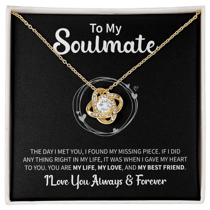 To My Soulmate Message Card Necklace ShineOn Fulfillment Necklaces