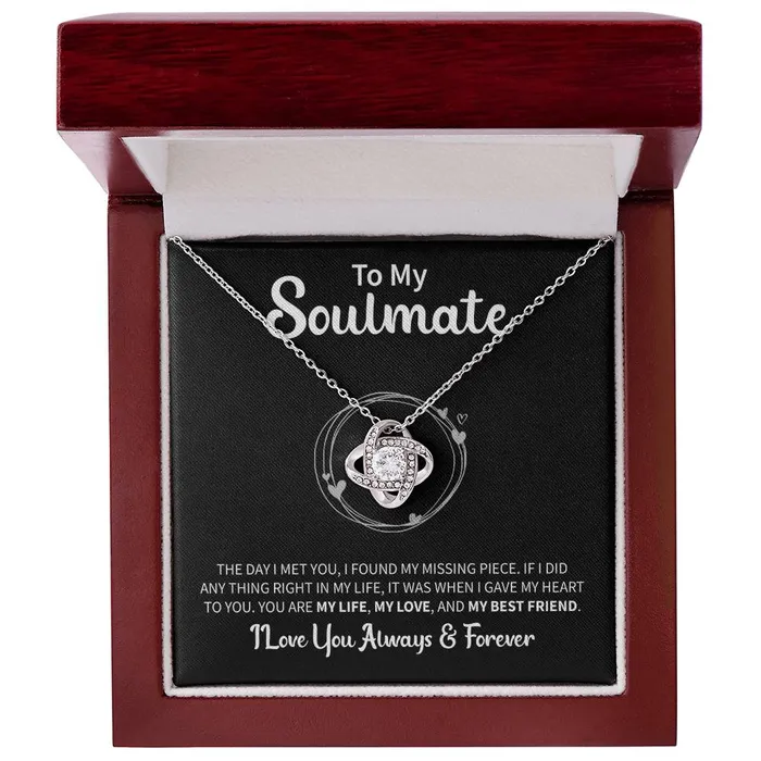 To My Soulmate Message Card Necklace ShineOn Fulfillment Necklaces