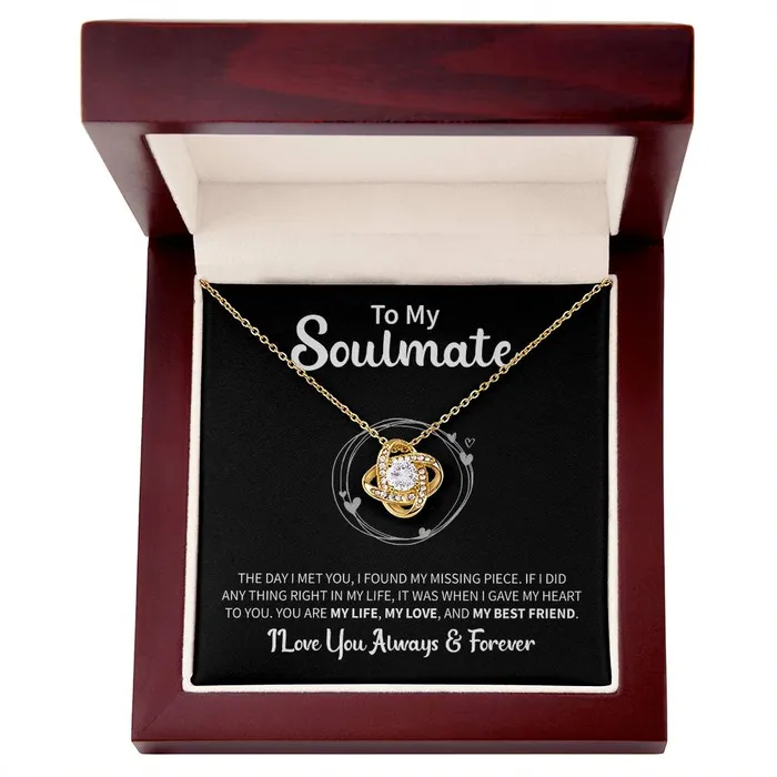 To My Soulmate Message Card Necklace ShineOn Fulfillment Necklaces