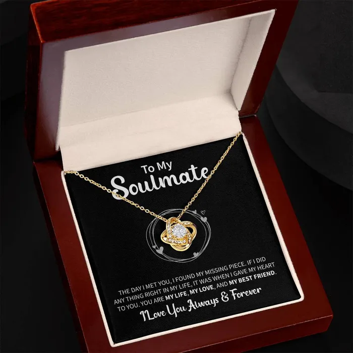 To My Soulmate Message Card Necklace ShineOn Fulfillment Necklaces