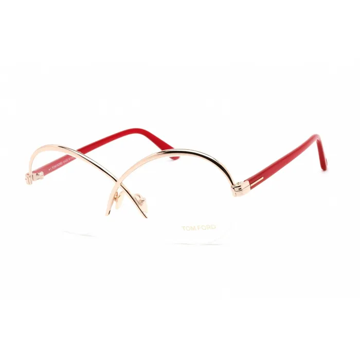Tom Ford Womens Eyeglasses Shiny Rose Gold Metal Oval Half Rim Frame FT5761 028 Tom Ford Earrings Tom Ford Womens Eyeglasses Shiny Rose Gold Metal Oval Half Rim Frame FT5761 028 Tom Ford Earrings