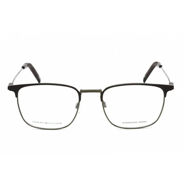 Tommy Hilfiger Bracelets Tommy Hilfiger Mens Eyeglasses Matte Brown Stainless Steel Frame TH 1816 04IN 00