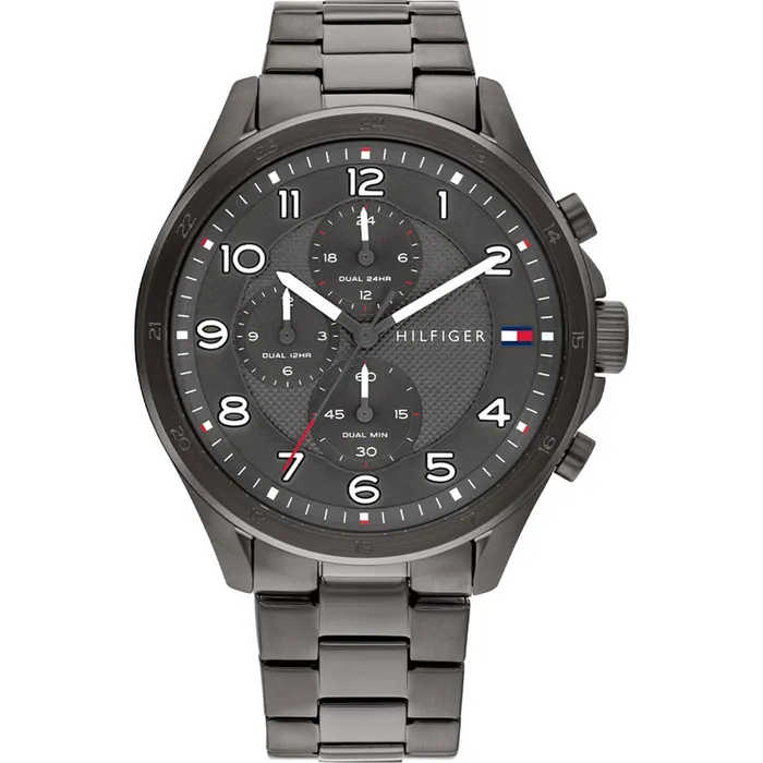 Tommy Hilfiger Tommy Hilfiger Mens Watch Axel Dual Time Grey Stainless Steel Bracelet 1792008 Bracelets Tommy Hilfiger Tommy Hilfiger Mens Watch Axel Dual Time Grey Stainless Steel Bracelet 1792008 Bracelets
