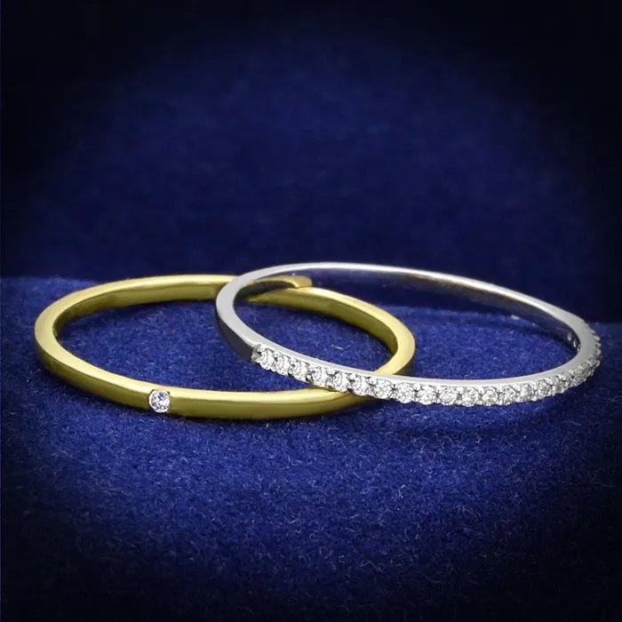 TS207 GoldRhodium 925 Sterling Silver Ring with AAA Grade CZ in Clear Alamode Rings TS207 GoldRhodium 925 Sterling Silver Ring with AAA Grade CZ in Clear Alamode Rings