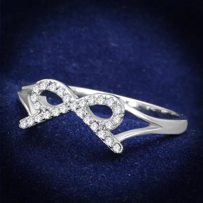 TS259 Rhodium 925 Sterling Silver Ring with AAA Grade CZ in Clear Alamode Rings TS259 Rhodium 925 Sterling Silver Ring with AAA Grade CZ in Clear Alamode Rings