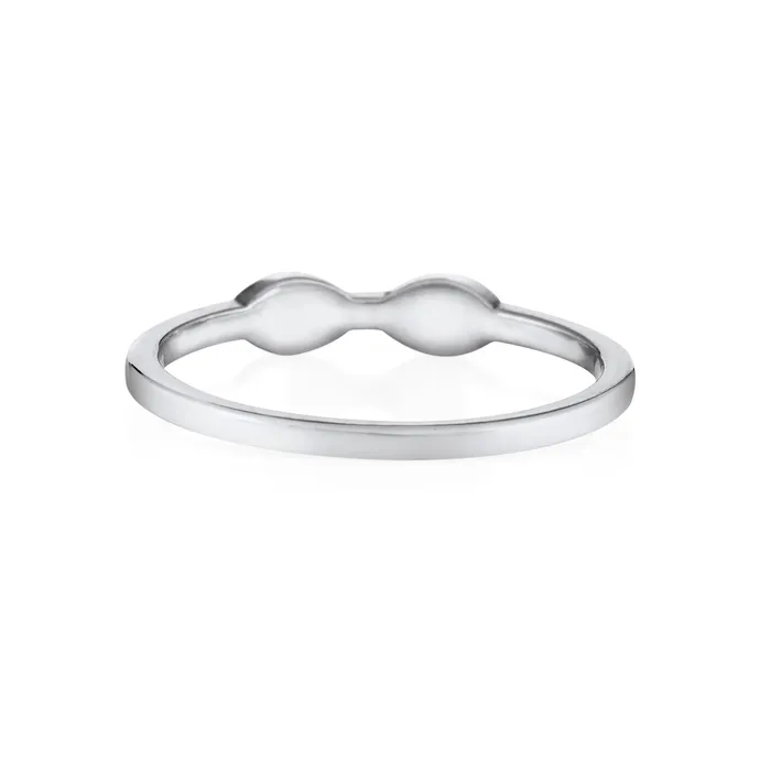 Two Setting Cremation Ring in 14K White Gold closebymejewelry Rings