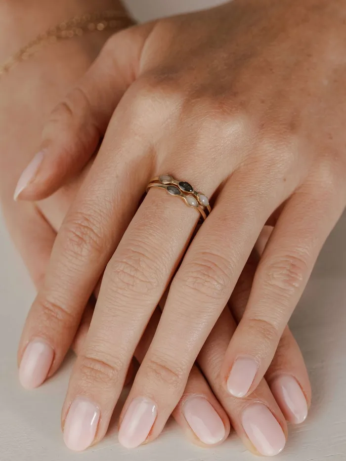 Two Setting Cremation Ring in 14K White Gold closebymejewelry Rings