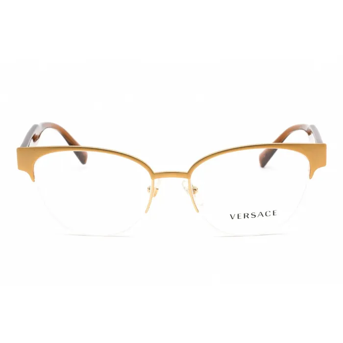 Versace Earrings Versace Womens Eyeglasses Half Rim Cat Eye Matte Gold Metal Frame 0VE1265 1410