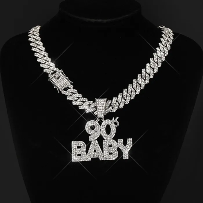 VVS Jewelry Necklaces 90s BABY Pendant Cuban Chain
