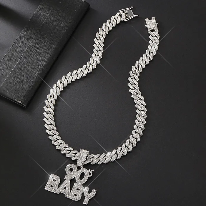 VVS Jewelry Necklaces 90s BABY Pendant Cuban Chain