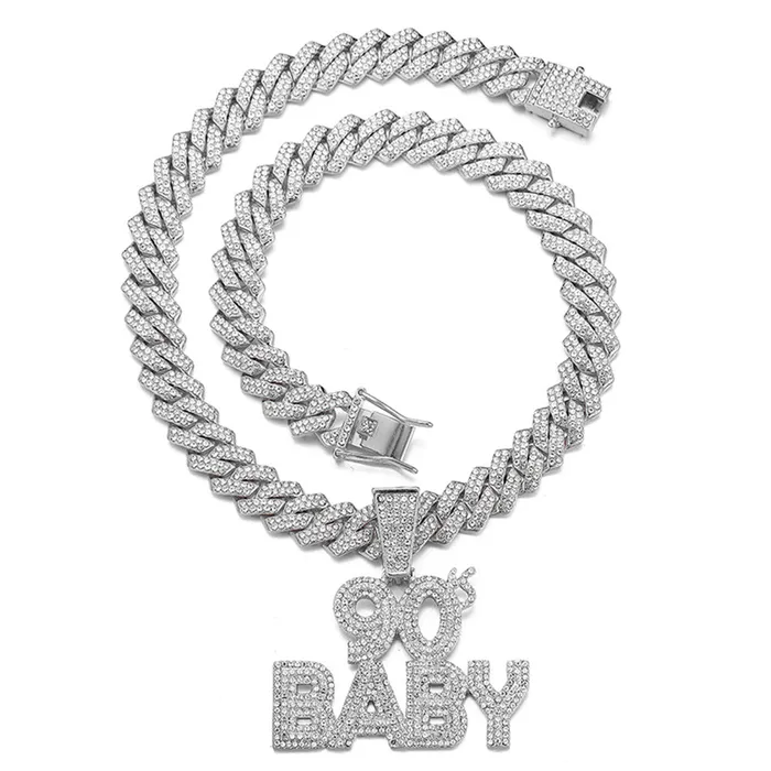 VVS Jewelry Necklaces 90s BABY Pendant Cuban Chain