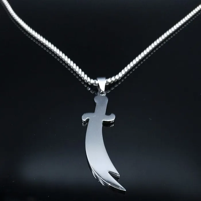 VVS Jewelry Necklaces Imam Ali Sword Stainless Steel Necklace