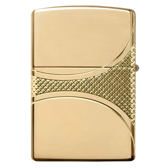 Zippo Earrings Zippo Windproof Lighter Armor Fleur De Lis Design High Polish Gold Plated 49108