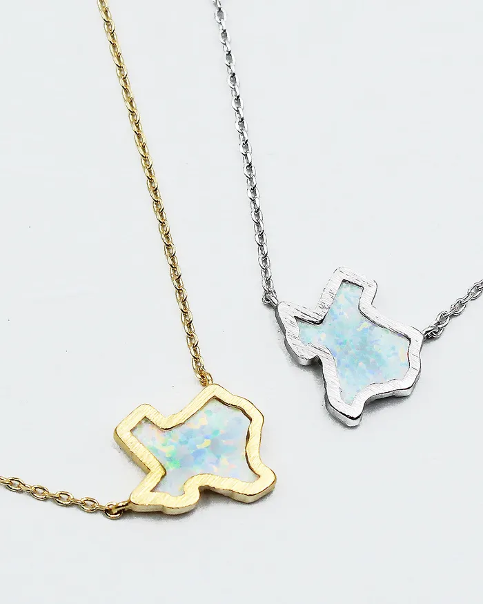 050520230408 Necklaces Texas Map Delicate Layering Necklace