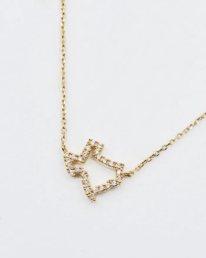 050520230408 Necklaces Texas Map Delicate Layering Necklace 050520230408 Necklaces Texas Map Delicate Layering Necklace