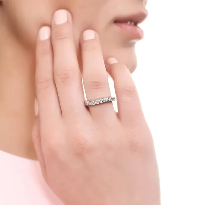 3Stone 16ct Princess CZ Ring Set in Sterling Silver BERRICLE Rings