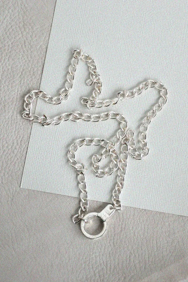 Air Anchor Necklaces Sterling Silver Heritage Chain Necklace with Cuff Keeper Air Anchor Necklaces Sterling Silver Heritage Chain Necklace with Cuff Keeper