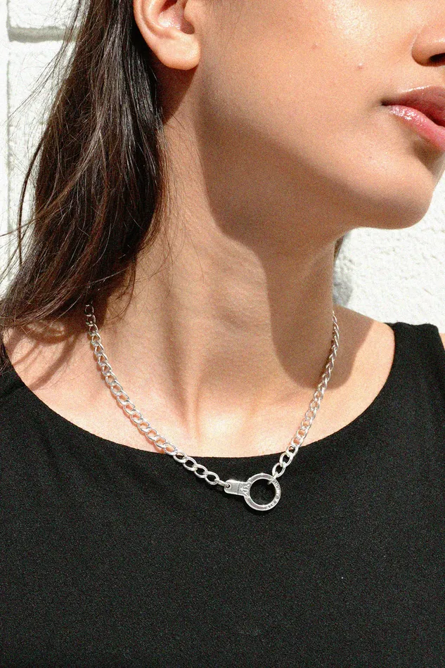 Air Anchor Necklaces Sterling Silver Heritage Chain Necklace with Cuff Keeper Air Anchor Necklaces Sterling Silver Heritage Chain Necklace with Cuff Keeper