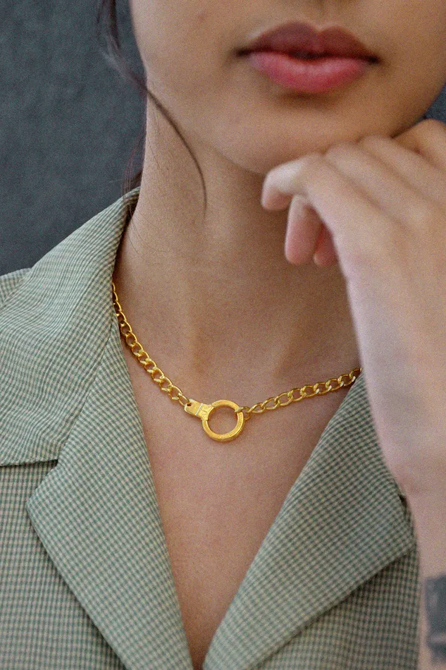 Air Anchor Necklaces Sterling Silver Heritage Chain Necklace with Cuff Keeper Air Anchor Necklaces Sterling Silver Heritage Chain Necklace with Cuff Keeper