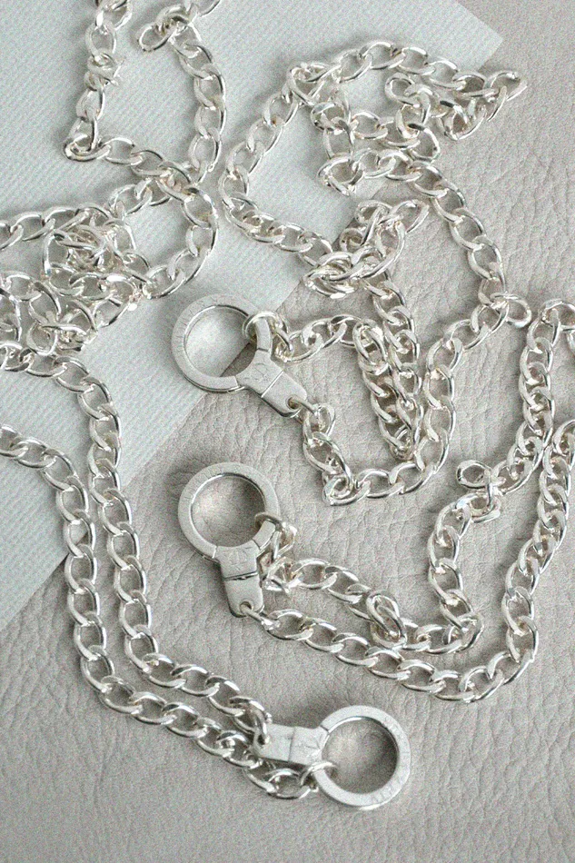 Air Anchor Necklaces Sterling Silver Heritage Chain Necklace with Cuff Keeper Air Anchor Necklaces Sterling Silver Heritage Chain Necklace with Cuff Keeper