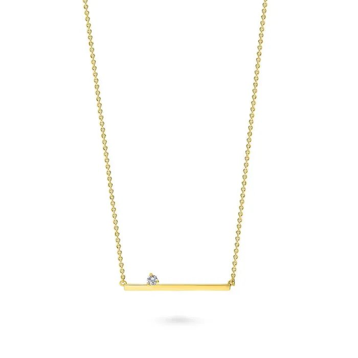 BERRICLE Bar CZ Pendant Necklace in Sterling Silver Necklaces