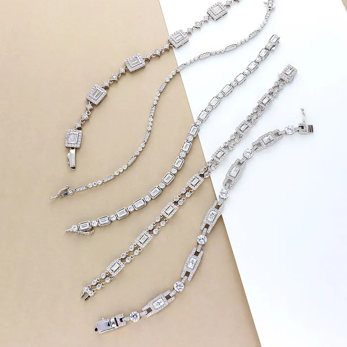 BERRICLE Bracelets Art Deco CZ Tennis Bracelet in Sterling Silver