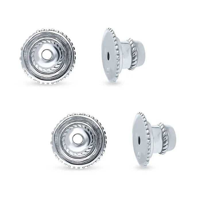 BERRICLE Earrings Silicone Earring Backs in Sterling Silver 2 Pairs