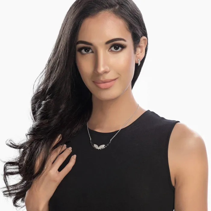 BERRICLE Necklaces Angel Wings CZ Necklace in Sterling Silver