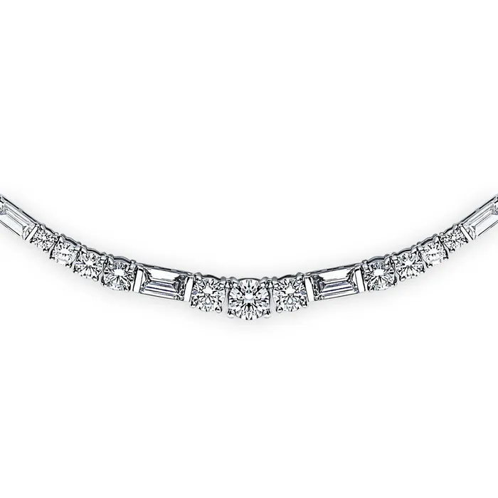 BERRICLE Necklaces Art Deco CZ Tennis Necklace in Sterling Silver