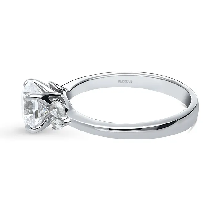 BERRICLE Rings Solitaire 125ct CZ Ring in Sterling Silver