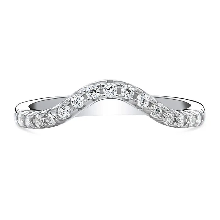 BERRICLE Rings Wishbone CZ Eternity Ring in Sterling Silver