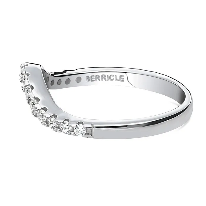 BERRICLE Rings Wishbone CZ Eternity Ring in Sterling Silver