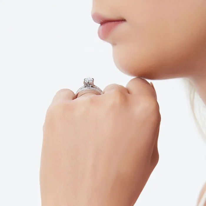 BERRICLE Solitaire 16ct Marquise CZ Ring Set in Sterling Silver Rings