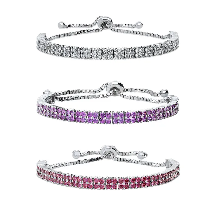 Bracelets BERRICLE Bar CZ Tennis Bracelet in Sterling Silver 49